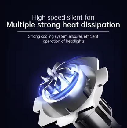 Set becuri LED H4 cu Ventilator 180W 20000 Lumeni IP67