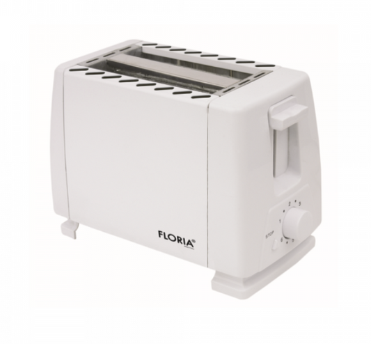 Prajitor de paine Floria ZLN1833 Alb, 700W, 7 nivele de control al temperaturii, buton de oprire