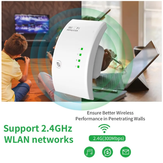 1+1 AMPLIFICATOR DE SEMNAL WIFI, DUBLEAZA SEMNALUL WIRELESS PENTRU INTERNET IN ZONE FARA SEMNAL