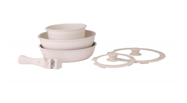 Set vase de gatit Zilan ZLN0965 din 8 piese, 5 straturi de material, compatibil cuptor