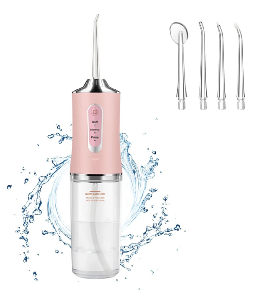 Irigator bucal electric, 3TREPTE de presiune,8 capete curatare, fara fir, IPX6, Rezervor 220 ML