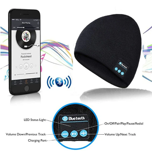 Caciula cu casti bluetooth incorporate si microfon handsfree