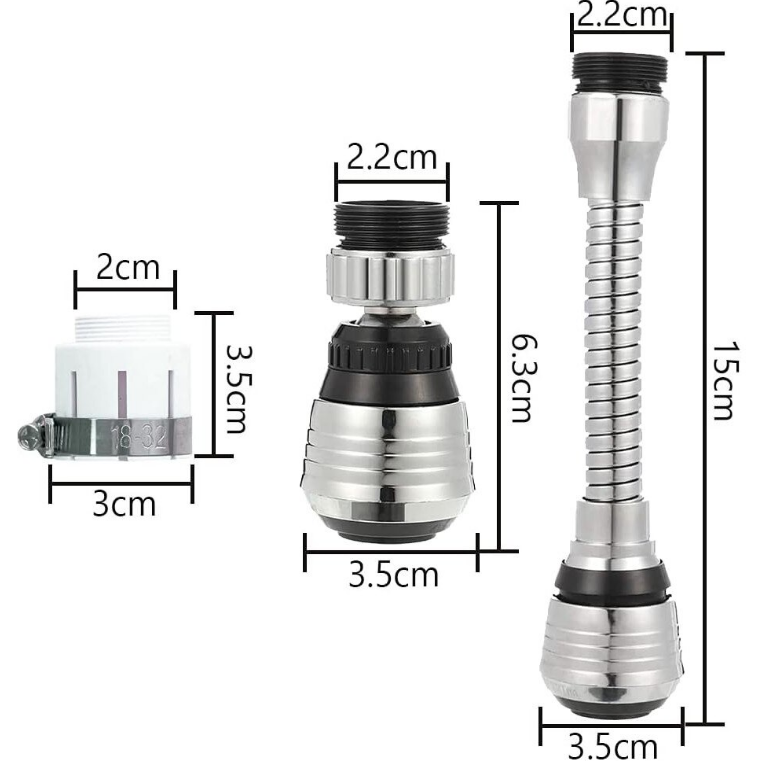 Set 2 Racorduri flexibile universale robinet Turbo Flex360