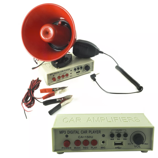 Portavoce Portabila, Alimentare 12 auto, Suport Magnetic si Conectare USB cu Functie de Redare, Buton ON/OFF, Jack 3.5 mm, Microfon detasabil