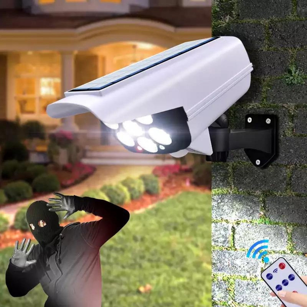 LAMPA SOLARA LED CU SENZOR DE MISCARE, TIP CAMERA DE SUPRAVEGHERE