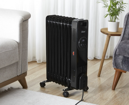 Calorifer Zilan ZLN8416 Negru cu 9 elementi, putere 2000W, indicator led