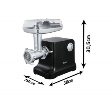 Masina de tocat carne Zilan Negru, 1800W, doua viteze plus reverse