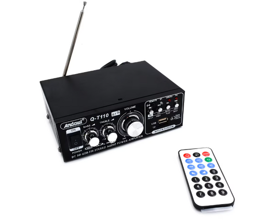 Amplificator Bass Profesional Andowl Q T110 Tip Statie cu Bluetooth Negru