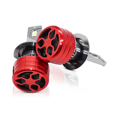 Set 2 Becuri D2s Auto LED 10000k 110W/Set Canbus 5600LM Carcasa Rosie