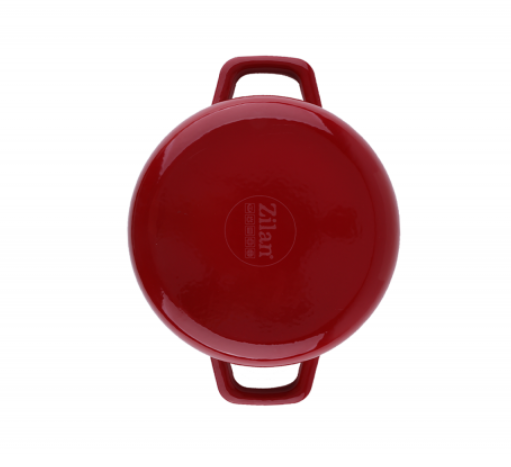 Cratita Zilan ZLN0958, Din fier turnat sub presiune puternica, 2.1L, Diametru 24 cm, Inaltime 7 cm, Compatibila cuptor si masina de spalat vase, 7 straturi de material