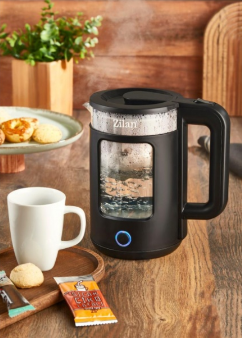 Fierbator electric Zilan ZLN6128 Negru, capacitate 1.5 L, putere 1650 W, indicator luminos