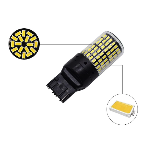 Set de 2 Becuri T20 semnal auto 144 led
