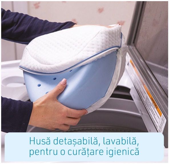Perna pentru picioare, Spuma cu memorie, Invelis textil