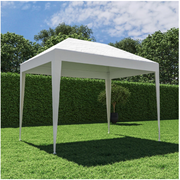 PAVILION ALB CU CADRU DE OTEL, 3 X 2 X 2.4 METRI