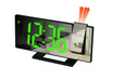 Ceas De Masa Tip Oglinda, Ecran LED Cu Proiectie 3D, Afisare Temperatura, Alarma