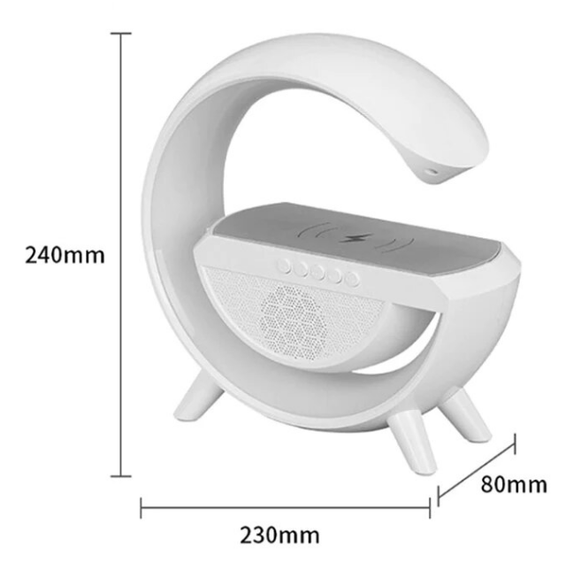 STATIE INCARCARE WIRELESS 3 IN 1 CU LAMPA RGB SI BOXA BLUETOOTH