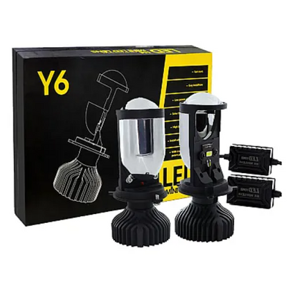 Set 2 Lampi H4 Led Y6 cu doua faze putere 90W temperatura 5500K