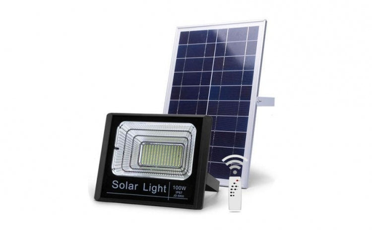 Proiector 100W LED cu Panou Solar INDIVIDUAL si Telecomanda