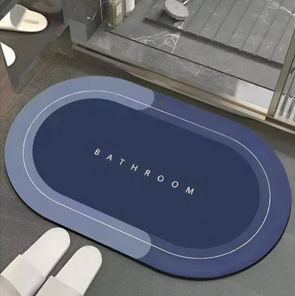 Covor de Baie Antiderapant si Absorbant Model Bathroom Oval 58 x 78 cm
