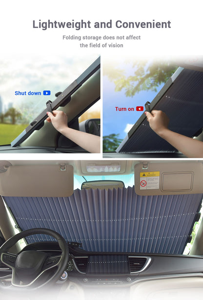 COPERTINA PARASOLAR AUTO IMPOTRIVA RAZELOR UV, FIXARE PRIN VENTUZE