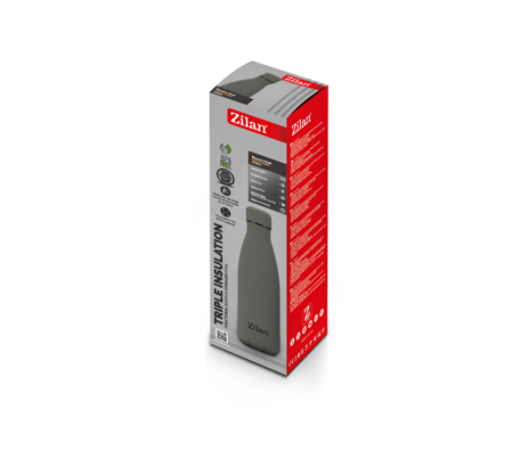 Sticla Termos Zilan ZLN0822 din inox, capacitate 500ml, metine rece pana la 24 ore si cald pana la 18 ore