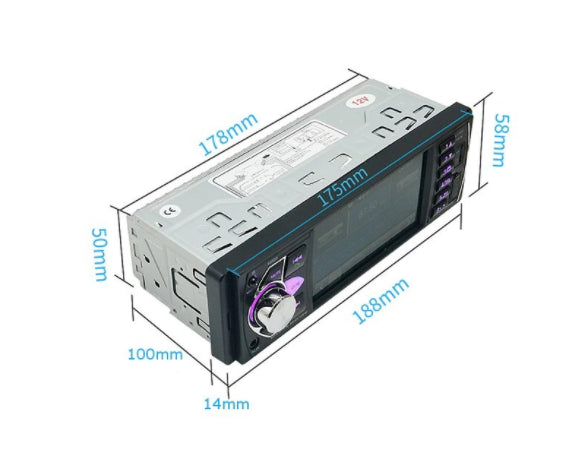 RADIO MP3 PLAYER AUTO, 4.1 INCH BLUETOOTH, USB, AUXILIAR