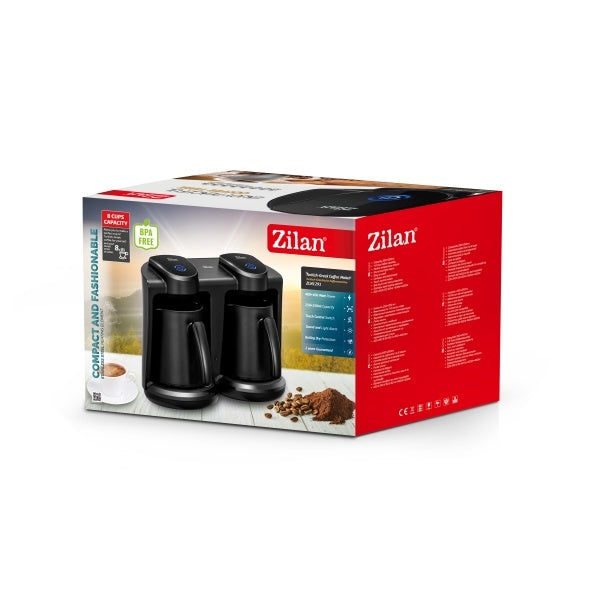 Aparat pentru preparat cafea turceasca dublu Zilan ZLN1291, Putere 400-400W, Capacitate 250-250ml