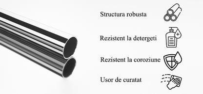 RAFT TELESCOPIC DE PERETE PENTRU BAIE, 4 POLITE