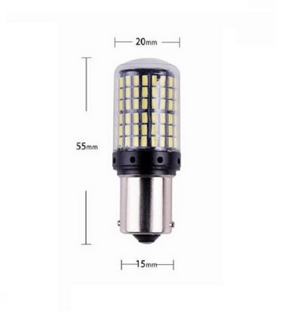 Set 2 Becuri LED Canbus 1156 Pozitie Portocaliu BA15S P21W 144 LED-uri