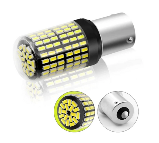 SET Bec LED Canbus 1156/BA15S P21W 3014, 144 LED-uri Marsarier