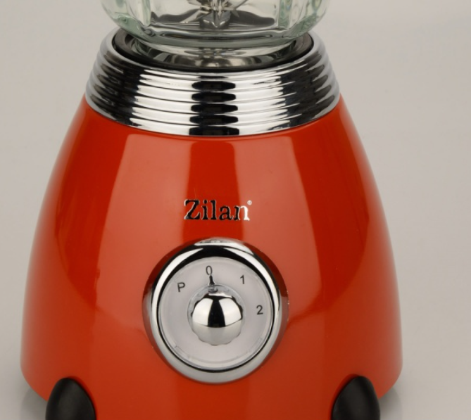 Blender RETRO Zilan ZLN7057 Rosu, capacitate 1.5 L, putere 500W, lame din otel