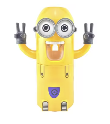 Dozator Minions pasta de dinti, cu suport integrat pentru periute