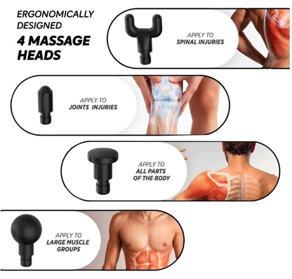 Aparat de masaj cu 4 capete Fascial Gun