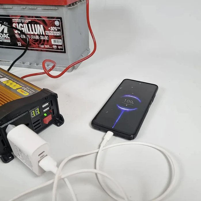 Invertor de tensiune auto KS300 putere 300W 12V 220V