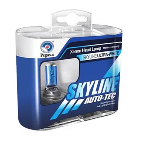 Set 2 becuri Pegasus H4 cu doua faze Skyline Xenon Look auto-tec halogen