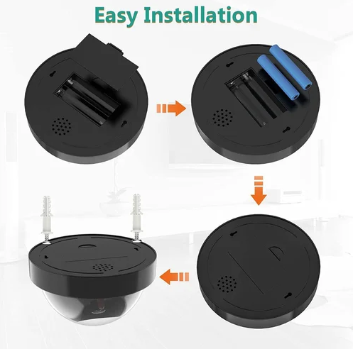 Camera supraveghere video FALSA interior-exterior cu led indicator rosu