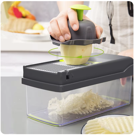 RAZATOARE MULTIFUNCTIONALA PENTRU LEGUME CU 7 ACCESORII INTERSCHIMBABILE