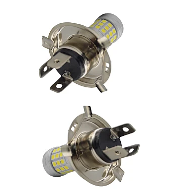 Set 2 becuri auto H4 cu 42 LED SMD 120W 6000k 12/80V doua faze lupa