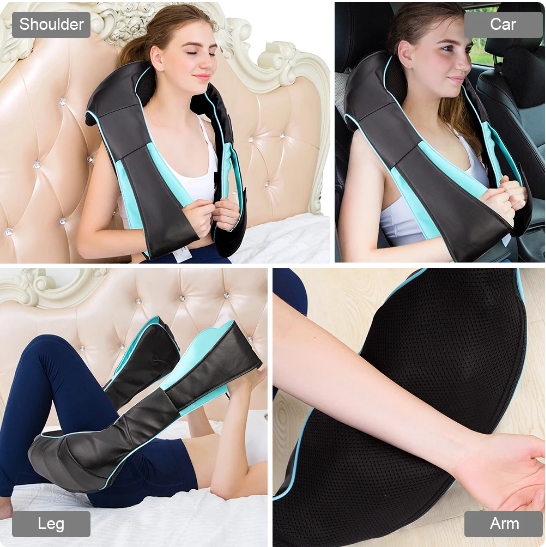Aparat de Masaj Gat Umeri Spate Cervical Lombar Role 3D Infrarosu