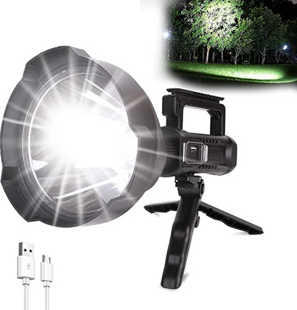 Lanterna Proiector reincarcabil USB, cu adaptor auto si adaptor USB, diametru 15.5 cm, lungime 31 cm, ultra-luminos