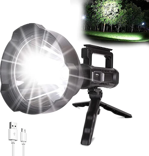 Lanterna Proiector reincarcabil USB, cu adaptor auto si adaptor USB, diametru 15.5 cm, lungime 31 cm, ultra-luminos