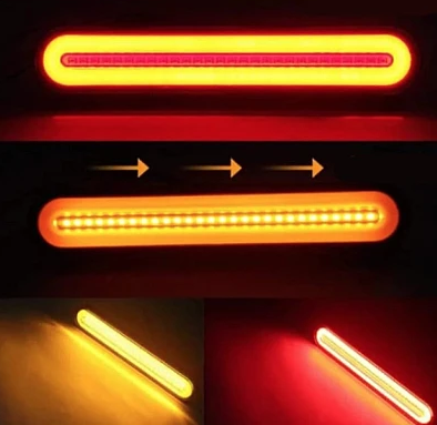 Set 2 Lampi 24 cm auto spate LED 12/24V stop frana semnal dinamic 24 cm