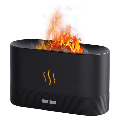 Difuzor aromaterapie si umidificator ultrasonic El Fuego, cu efect de flacara
