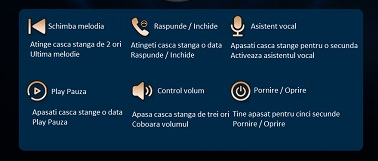 Casti Bluetooth, Wireless, Negru, 3 LED LCD Ecran digital