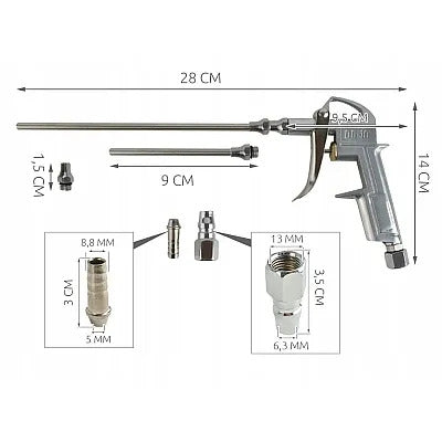 Pistol suflat aer cu 2 tije si 3 duze