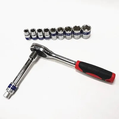 RIB-Set 12 Piese Cheie cu Clichet 1/2" Capete Chei Tubulare 10-22mm