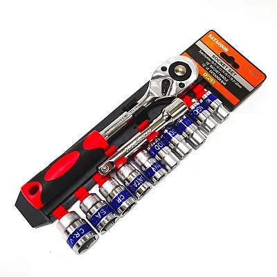 RIB-Set 12 Piese Cheie cu Clichet 1/2" Capete Chei Tubulare 10-22mm