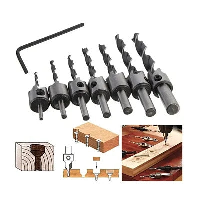 Set 7 Burghie Laserline cu Zencuitor Limitare profunzime