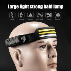 Lanterna de cap cu Led lumina alba senzor de miscare fascicul larg