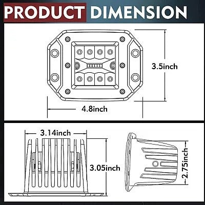 Set 2 Proiector auto 48W 4/6/4 LED 3 randuri 12/24v